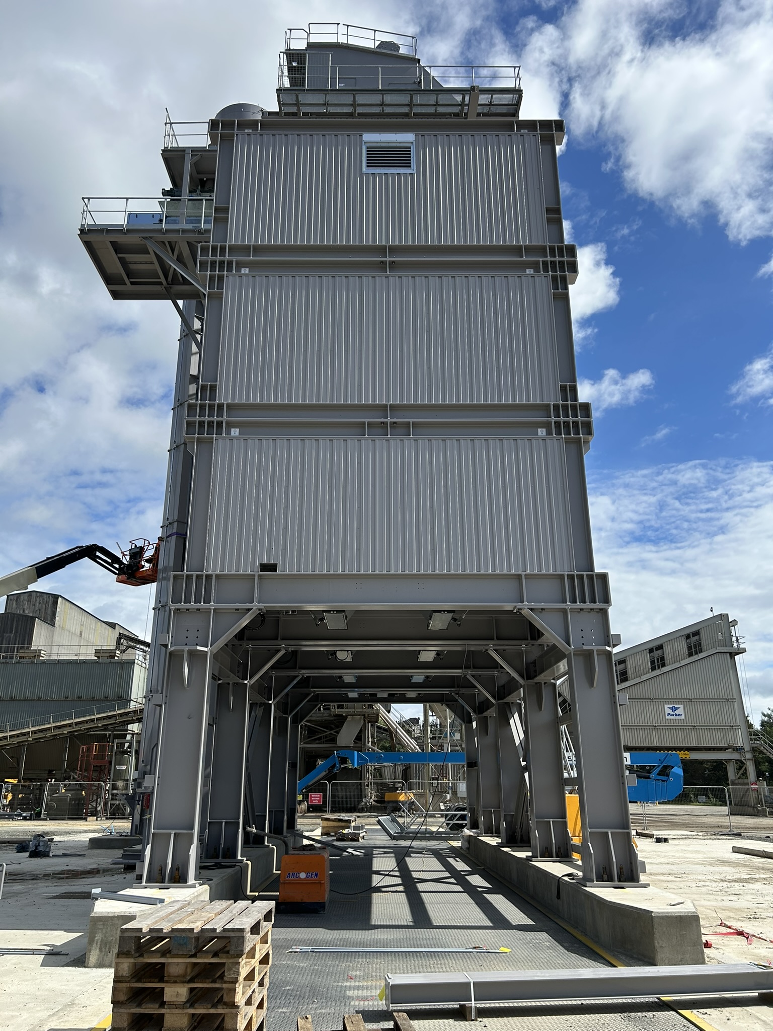 BT Bell civil and structural engineering foundation design for Tarmac asphalt coating plant at Barrasford Quarry
