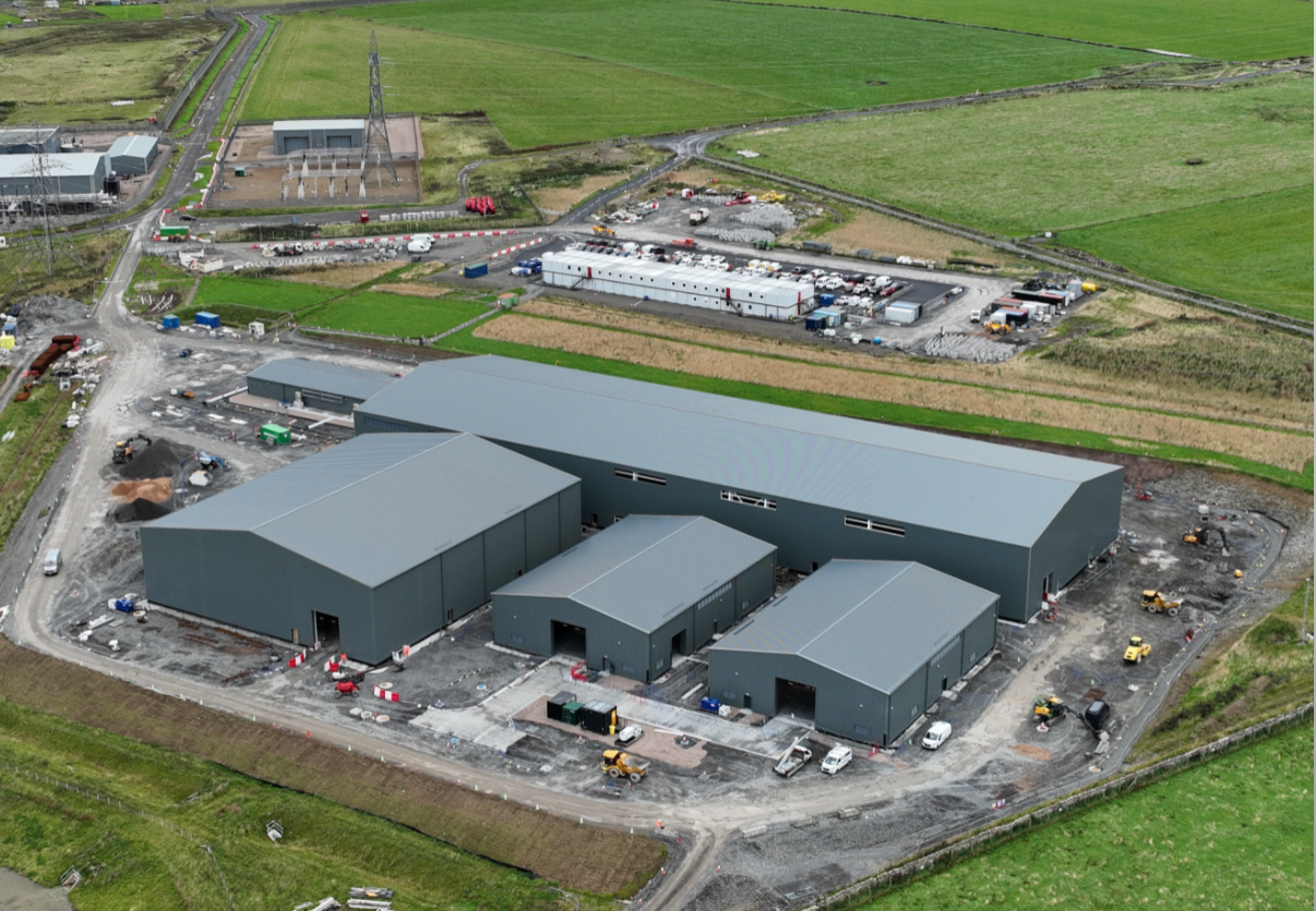 Aerial photo of the Dounreay West substation site